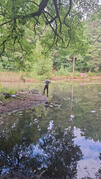 Angeln heisst Geduld Vor dem Bungalow die kleine Insel laedt zum Angeln ein